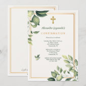 Invitation Religieuse Verdure (Devant / Derrière)