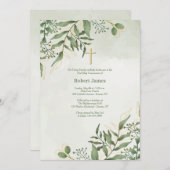 Invitation Religieux à feuillage persistant (Devant / Derrière)