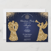 Invitation Religieux Ange Noël Famille Dîner Fête (Devant)