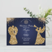 Invitation Religieux Ange Noël Famille Dîner Fête (Debout devant)