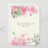 Invitation Religieux Anniversaire Vierge Marie Écriture Flora (Dos)