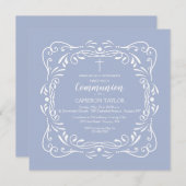 Invitation Religieux carré décoratif (Devant / Derrière)