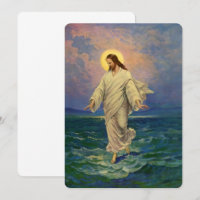 Religion vintage, Jésus Christ marche sur l'eau