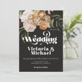 Invitation Rembrandt Automne Automne Floral Dark & Moody Mari (Debout devant)