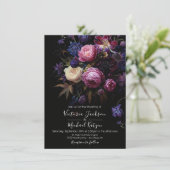 Invitation Rembrandt Floral Dark & Moody Goth Mariage (Debout devant)