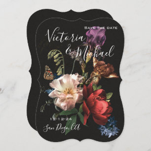 Invitation Rembrandt Floral Enregistrer le Mariage de date
