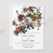Invitation Rembrandt Floral Mariage Monogramme (Devant)