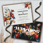 Invitation Rembrandt Modern Floral Dark & Moody Wedding<br><div class="desc">Rembrandt Modern Floral Wedding Invitations with dutch master inspired flowers with a moody feel and dark background. The other side has a light background. Matching items with this design available.</div>