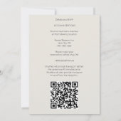 Invitation Rembrandt romantique Floral Soirée Mariage léger (Dos)