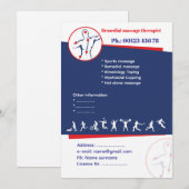 Invitation Remedial massage Flyer Template (Devant / Derrière)