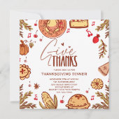 Invitation Remercie Main Tirée Thanksgiving (Devant)