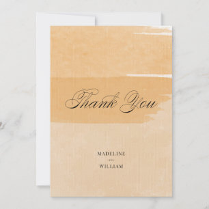 Invitation Remerciement aquarelle orange   Ajoutez votre phot