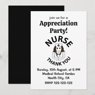 Invitation Remerciement aux infirmières Cadeau d'appréciation