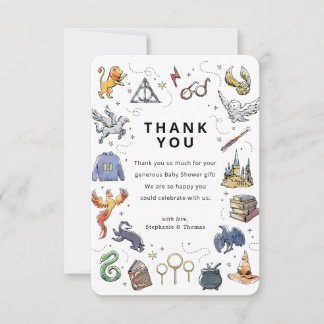 Invitation Remerciement Baby Shower Icônes Harry Potter
