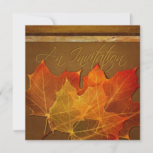 Invitation Remerciement de feuilles d'automne personnalisé (Devant)
