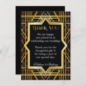 Invitation Remerciement de mariage dans le style Gatsby des A (Devant / Derrière)