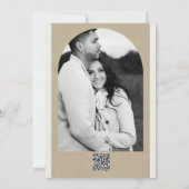 Invitation Remerciement de mariage de campagne marron crème a (Dos)