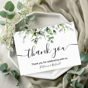 Invitation Remerciement de mariage Elegant Greenery