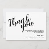 Invitation Remerciement de mariage en script moderne (Devant)