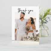 Invitation Remerciement de mariage photo palmier tropical SOP (Debout devant)