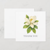 Invitation Remerciement de peinture de fleur de magnolia (Devant / Derrière)