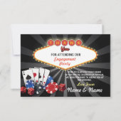 Invitation Remerciement Fiançailles Mariage Casino Las Vegas (Devant)