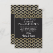 Invitation Remerciement Fiançailles Mariage Fête Années 1920 (Devant / Derrière)