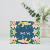 Invitation Remerciement Fille Moderne Simple Bohème Floral (Debout devant)