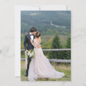 Invitation Remerciement floral de lys blanc | Ajoutez votre p (Dos)