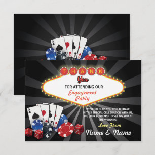 Invitation Remerciement Mariage Engagement Las Vegas Casino