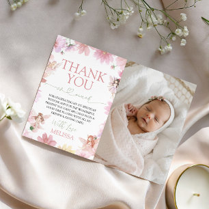 Invitation Remerciement pour photo de premier anniversaire de
