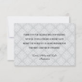 Invitation Remerciement Script Photo - 3x5 Merci (Dos)