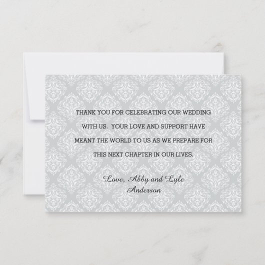 Invitation Remerciement Script Photo - 3x5 Merci (Dos)