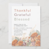 Invitation Remerciements à la Soirée de Thanksgiving (Devant)