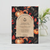 Invitation Remerciements à la Soirée de Thanksgiving (Debout devant)