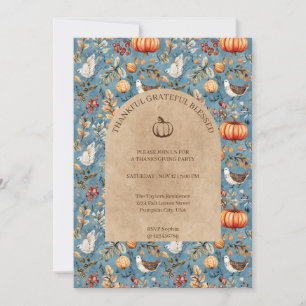 Invitation Remerciements à la Soirée de Thanksgiving