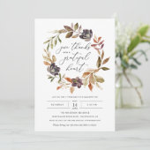 Invitation Remerciements à l'Action de grâces (Debout devant)