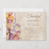 Invitation Remerciements Chute Foliting Thanksgiving Friendsg (Devant)