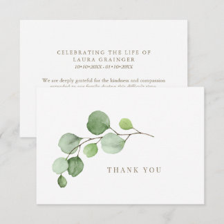 Invitation Remerciements de deuil au Eucalyptus PixDezines