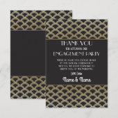 Invitation Remerciements de fiançailles Mariage Fête années 2 (Devant / Derrière)