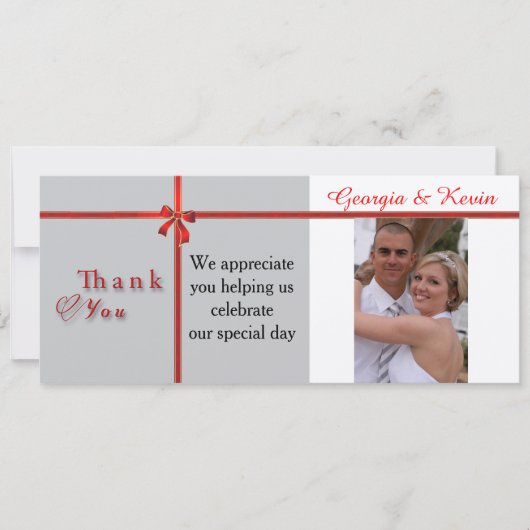 Invitation Remerciements de mariage (Devant)