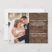 Invitation Remerciements de mariage avec un camion rustique v (Dos)