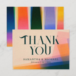 Invitation Remerciements de mariage Chromatic Layers
