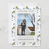 Invitation Remerciements de mariage pour les bleuets de la fe (Devant)