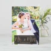 Invitation Remerciements de photo de mariage M. et Mme Black  (Debout devant)