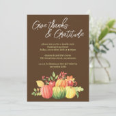 Invitation Remerciements & Gratitude Citrouilles Thanksgiving (Debout devant)