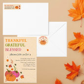 Invitation Remerciements La Chute des Citrouilles bénis