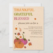 Invitation Remerciements La Chute des Citrouilles bénis (Devant)