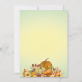 Invitation Remerciements Leaves Automne Wanksgiving Dîner (Dos)