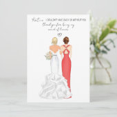 Invitation Remerciements personnels Merci d'avoir été ma témo (Debout devant)